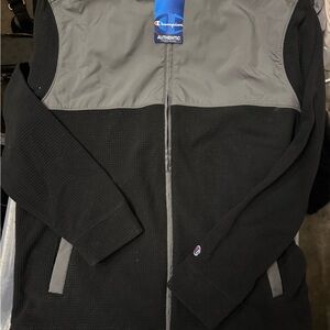 Champion Black & Gray Lightweight Zip Jacket